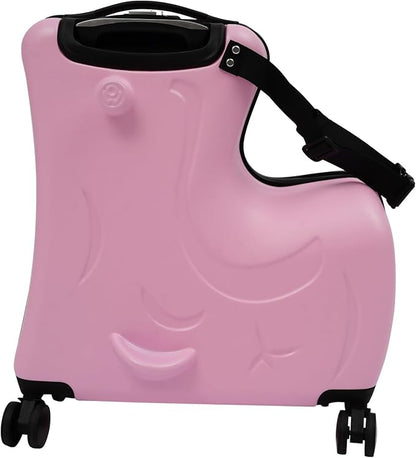 20" Ride-On Suitcase for Kids Toddler Suitcase Kid Luggage with Spinner Wheels Children's Trolley Case Portable Kids Trolley Suitcases Children Rolling Trolly Luggage with Lock & Belt