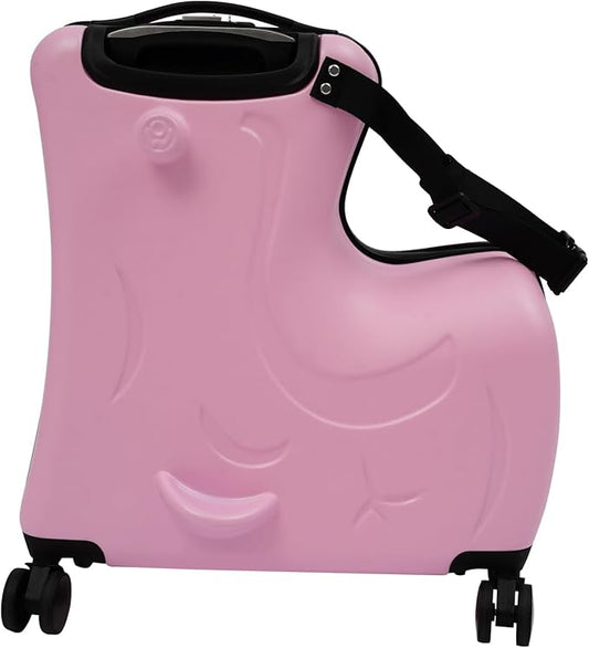 20" Ride-On Suitcase for Kids Toddler Suitcase Kid Luggage with Spinner Wheels Children's Trolley Case Portable Kids Trolley Suitcases Children Rolling Trolly Luggage with Lock & Belt