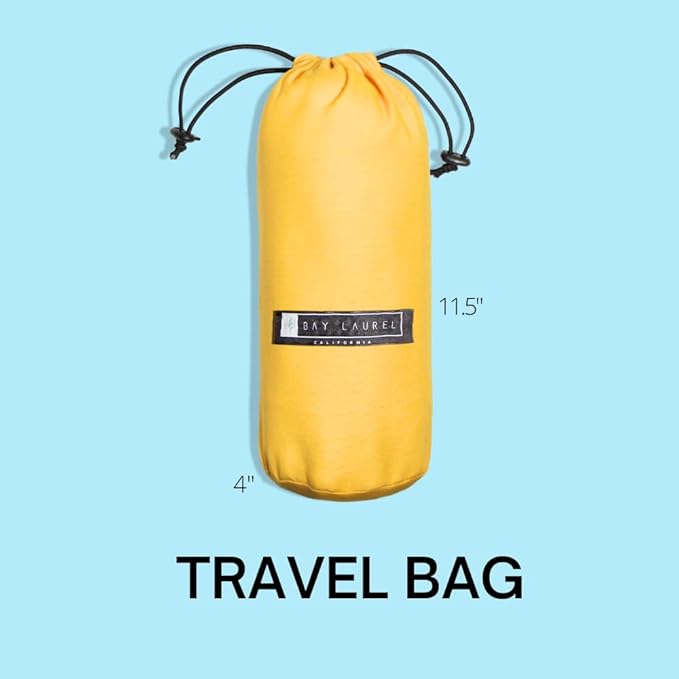 BAY LAUREL Turkish Beach Towel with Travel Bag 39 x 71 Quick Dry Sand Free Lightweight Large Oversized Towels Light