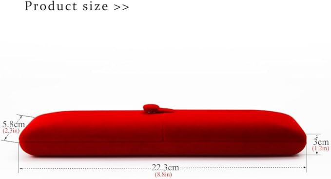 Oirlv Red Jewelry Gift Box Necklace/Long Chain Storage Boxes