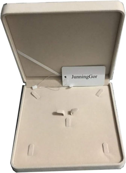 Jewelry Set Velvet Box Necklace Earring Ring Necklace Bracelet Gift Display Case Wedding Jewelry Storage Holder (Beige)