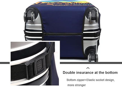 MosaiRudo Thicker Luggage Cover Elastic Suitcase Cover Protector Fits 18-32 Inch Suitcase Travel Accessories (TKM0078, S)