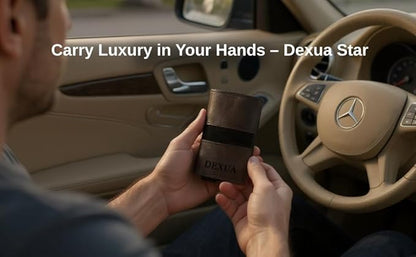 Mens Wallet, Premium Leather Slim Wallet, RFID Blocking Pop-Up Card Holder, Extra Credit Card Slots, Cash Slot, Magnetic Closure, Christmas Gift Ready Gift Box Included