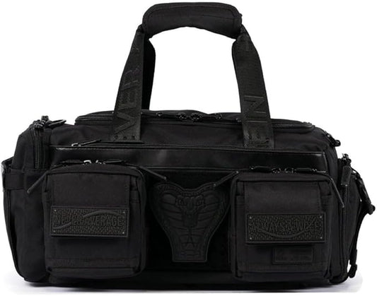 WOLFpak 20L Mini Duffle Bag for Gym & Travel | Waterproof Carry-On Weekender Bag with Shoe Compartment, Hard Bottom, and Tactical Molle System (Black Venom)