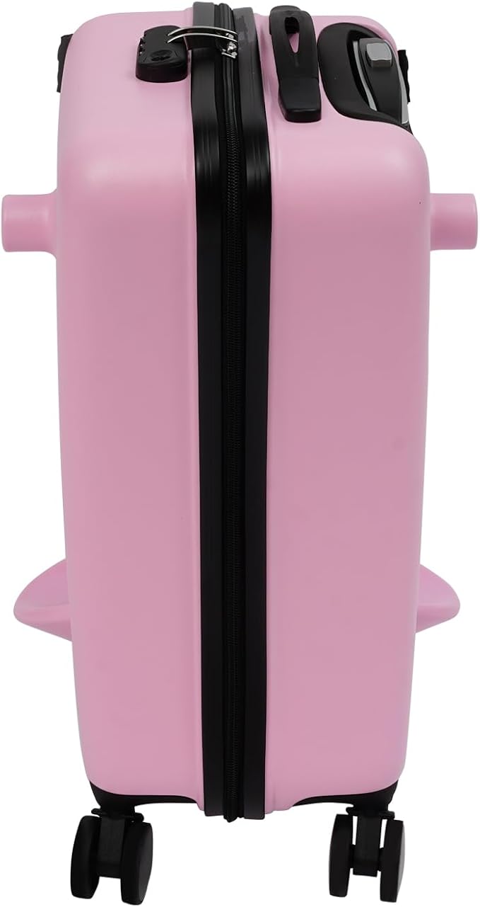 20" Ride-On Suitcase for Kids Toddler Suitcase Kid Luggage with Spinner Wheels Children's Trolley Case Portable Kids Trolley Suitcases Children Rolling Trolly Luggage with Lock & Belt