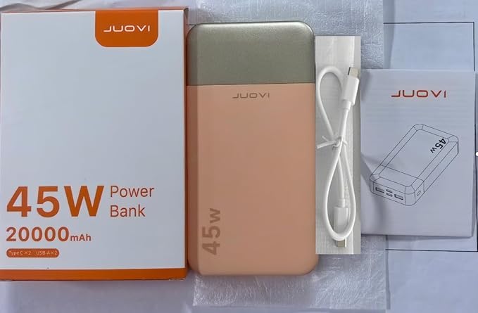 Power Bank Fast Charging, 20000mAh 45W Portable Charger, Samsung Super Fast Charging Portable Phone Charger, USB C Power Bank for MacBook, iPhone 15 14 13 Pro Samsung S24 S23 (Orange)