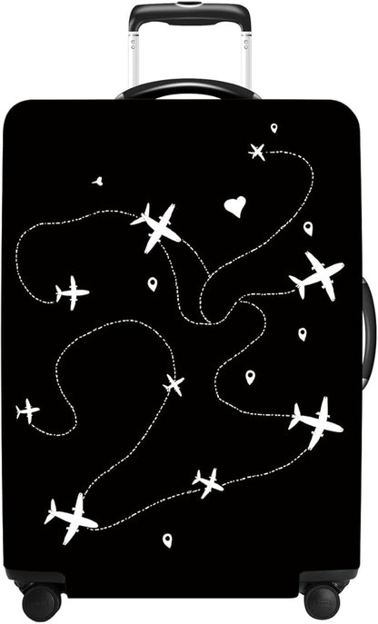 Luggage Cover Washable Suitcase Protector Anti-Scratch,Stretchable Fit for 20-34Inch Luggage Durable Travel Bag Cover with Zipper Closure (Airline, M(fits 24-26Inch suitcase))