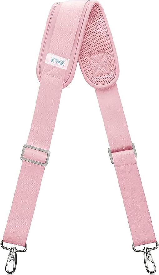 Shoulder Strap, ZINZ 57" Padded Adjustable Shoulder Bag Straps Replacement for Bags with D-Ring (P02K01)