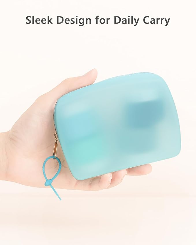 23-Piece All-in-One Silicone Travel Bottles Set – TSA Approved Leakproof Toiletry Kit with Double Bags, Flat Easy-Squeeze Bottles with Tactile Icons, Cream Jars, Pump & Spray, Cleaning Brush