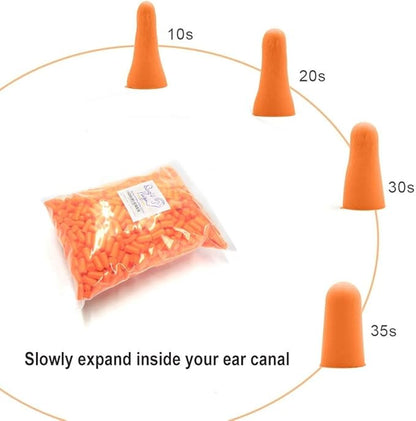 Quality Foam Ear Plugs 500 Pair - 32 dB Noise Cancelling High Decibel Sound Blocking Soft - Dispenser Refill Safety Hearing Protection Ear Protection Disposable Ear Plugs Bulk