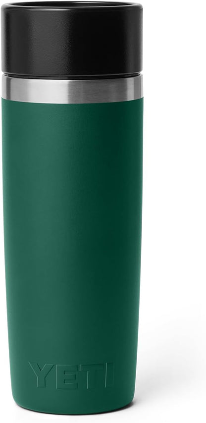 YETI Rambler 16 oz Travel Bottle, Stainless Steel, Vacuum Insulated with Leakproof Commuter Cap, Black Forest Green