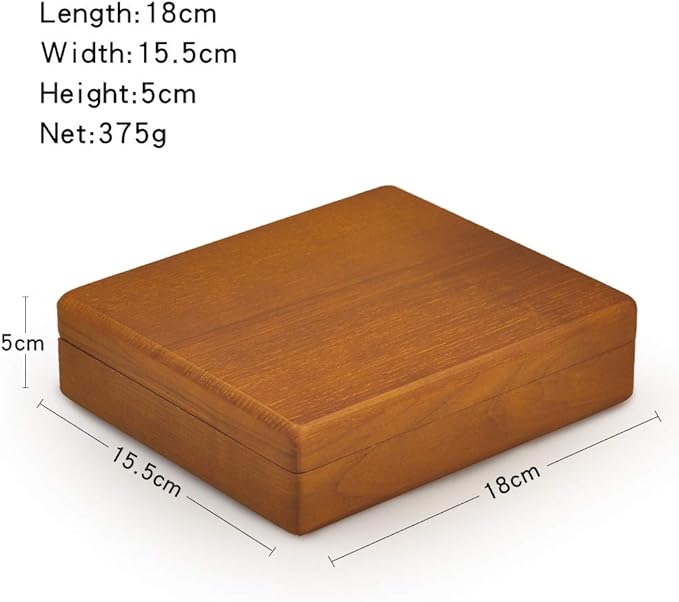 Oirlv Solid Wood Ring Jewelry Box Organizer Earrings Jewelry Drawer Organizer Tray with Lid (Grey)