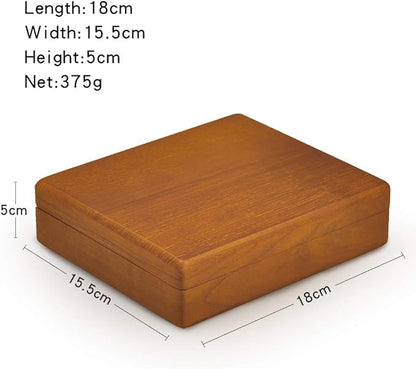 Oirlv Solid Wood Ring Jewelry Box Organizer Earrings Jewelry Drawer Organizer Tray with Lid (Creamy-white)