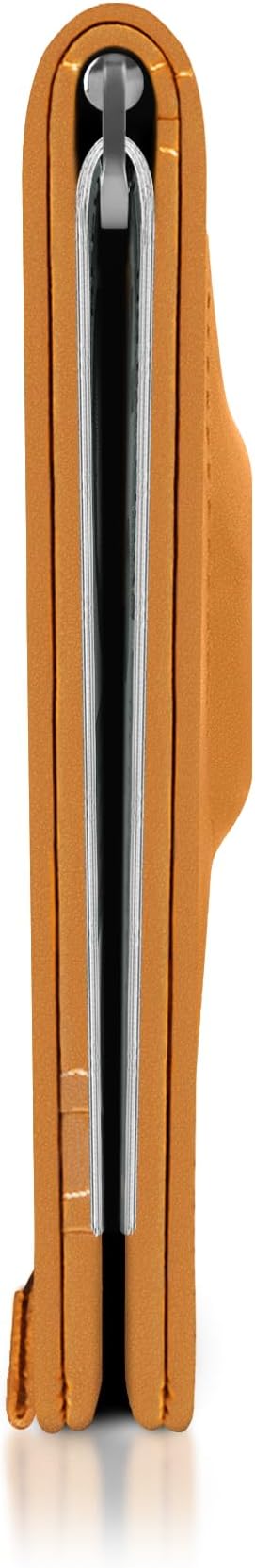 Kings Loot Trackable Airtag Wallet for Men | RFID Blocking Leather Design with Airtag Holder, Money Clip & Pull Tab | Minimalist Air Tag Wallets