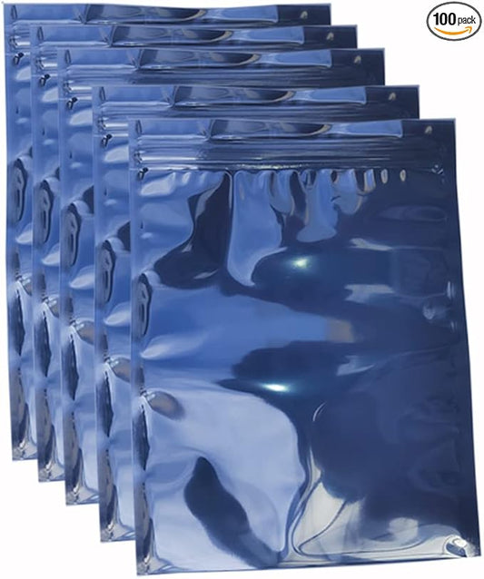 100pcs Antistatic Bags 5.9x7.8in/15x20cm, Resealable ESD Bag, Suitable for SSD Hard Disk and Various Electronic Devices