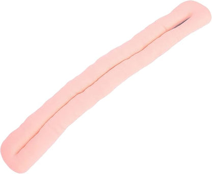 Aramox Twist Memory Foam Travel Pillow, Ergonomic Airplane Headrest Travel Neck Pillow for Traveling Suitable for Airplanes, Offices and Cars (Pink Grey)