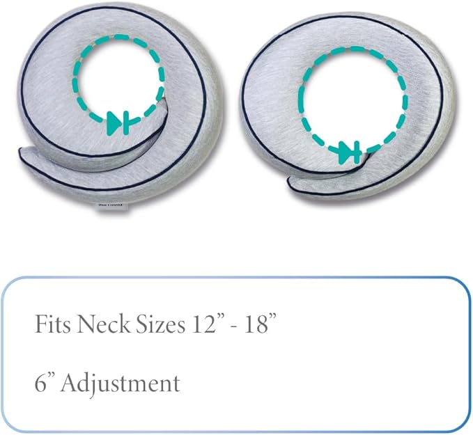 Memory Foam Travel Pillow | Provides Real Support for Head, Neck and Chin | Best Firm Airplane Pillow for Long Flights