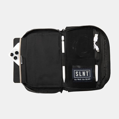 SLNT Essentials Tech Organizer with Faraday Phone Sleeve & RFID-blocking Pocket - Signal-shielding Storage Case for Phone & Accessories, Passport, Credit Cards - Lockable D-ring, Water-resistant