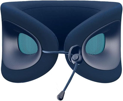 Cabeau Travel Essential Neck Pillow - Fits Most Neck Sizes (11-21 inches) - Evolution X Three Ways to Adjust for Ultimate Comfort on Long Flights (Sapphire)