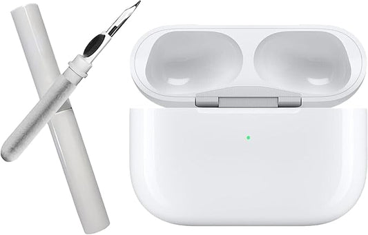 Replacement Charging Case for AirPods Pro 1&2 Generation with fast Wireless and Wired Charging, Bluetooth Pairing and Sync Button, 680mAh Battery with Multi-Function Cleaning Tool. No Earbuds/Airpods.