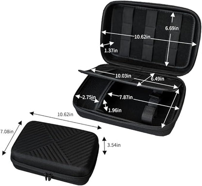 Hard Travel Case for Hair Clippers, Hair Cutting Barber Supplies Holder, Trimmer Organizer Storage Bag for Ufree/Hatteker/Oneisal/Wahl 5Star/Andis Men Razor Guard Grooming Kits (Bag Only) (Black)