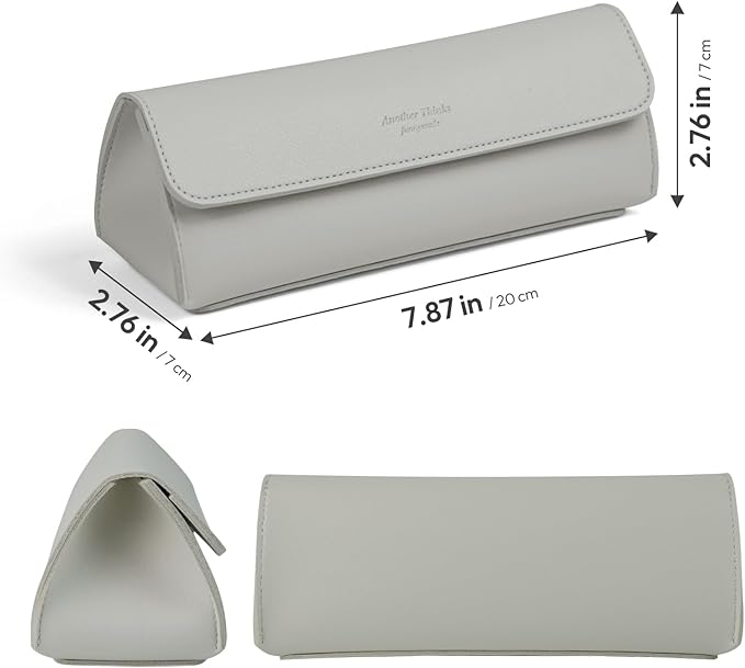 carrotez Stylish PU Leather Makeup Bag: Versatile Travel Toiletry Bag & Cosmetic Pouch, Small Makeup Organizer for Purse Essentials - Ideal Makeup Brush Holder & Sunglasses Case for Women - Grey