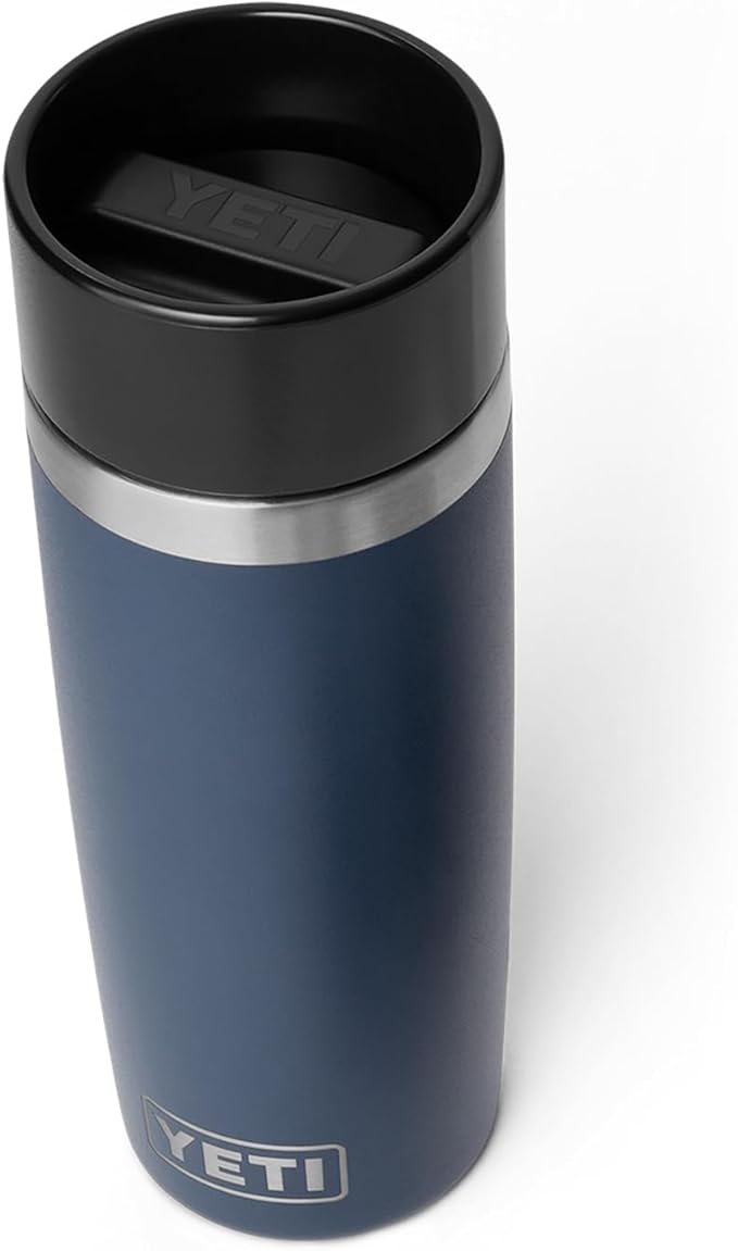 YETI Rambler 16 oz Travel Bottle, Stainless Steel, Vacuum Insulated with Leakproof Commuter Cap, Navy