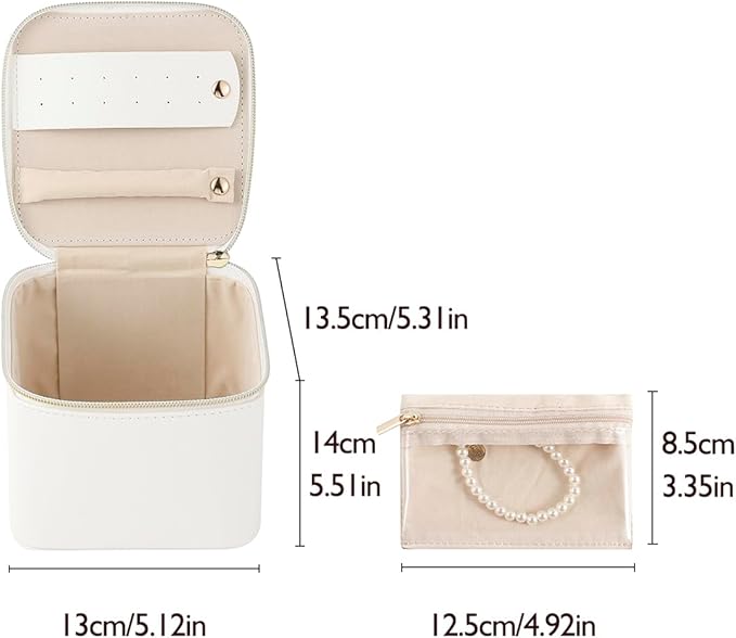 GUKA Travel Jewelry Box, Jewelry Case, Jewelry Holder Organizer, 9 Pcs Travel Jewelry Organizer Bag, Portable Versatile Ring Earring Storage, for Larger Accessories, Gifts for Women and Girls