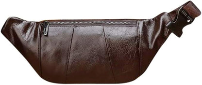 Leather Fanny Pack Mens Genuine Leather Waist Bag Sport Travel Hiking