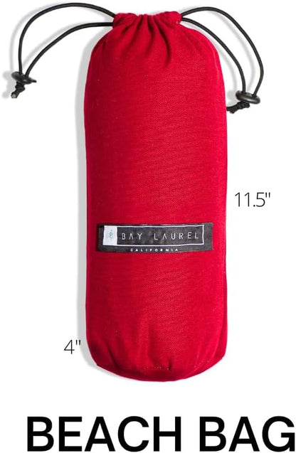 BAY LAUREL Turkish Beach Towel with Travel Bag 39 x 71 Quick Dry Sand Free Lightweight Large Oversized Towels Light