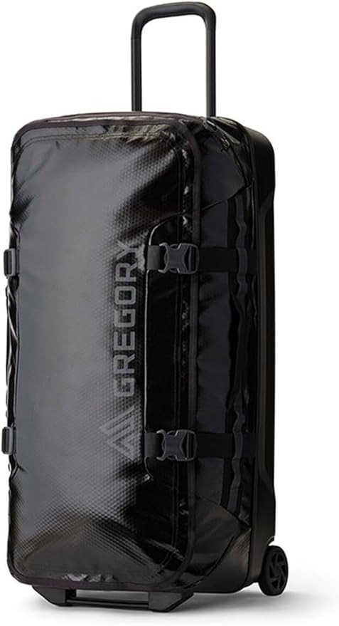 Gregory Alpaca 100L Water-Resistant Adventure Travel/Gear Organization Wheeled Duffle Bag with Packing Cube Included, Obsidian Black