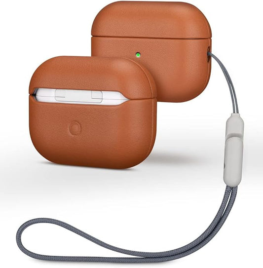 Leather Case Compatible with AirPods Pro 2nd Generation, Lopie Handmade Leather Case Cover, Protective Case Fully-Wrapped with Top Grain Leather (Not for AirPods Pro 1st Gen) - Black