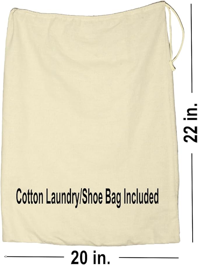 Leather Travel Bag with Trolley Strap,s Adjustable Shoulder Strap, Laundry Bag Travel Duffel Bag 22x11x12 by De Lira