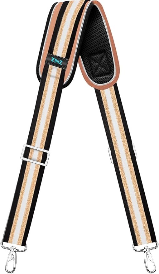 ZINZ Shoulder Strap, 57" Padded Adjustable Shoulder Bag Straps Replacement for Bags with D-Ring（TH01B05）