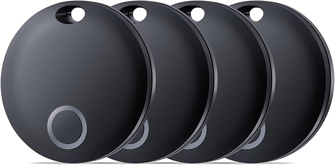 Air Tracker Tag, Bluetooth Tracker-4 Pack Works with Apple Find My (iOS Only), Smart Tags for Luggage, Keys, Backpack, IP67 Waterproof