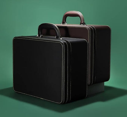 Jewelry Box Carriable Large Commercial Organizer Faux-Leather Accessory Case Storage with Handle Zipper Trays for Women Men Jeweler(L3-BK)