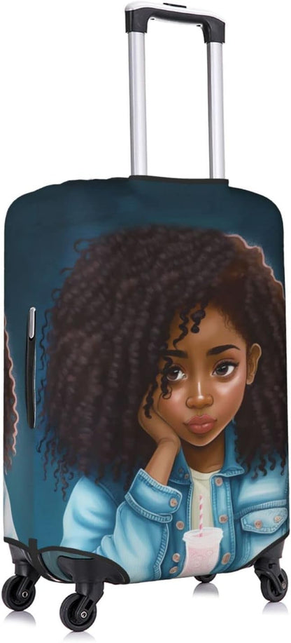 Suitcase covers for luggage cover Washable Protector Anti-scratch X-Large African American Black Girl style76