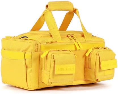 WOLFpak 20L Mini Duffle Bag for Gym & Travel | Waterproof Carry-On Weekender Bag with Shoe Compartment, Hard Bottom, and Tactical Molle System (Sherbet Mango)