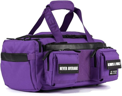 WOLFpak 20L Mini Duffle Bag for Gym & Travel | Waterproof Carry-On Weekender Bag with Shoe Compartment, Hard Bottom, and Tactical Molle System (Wolfsbane)