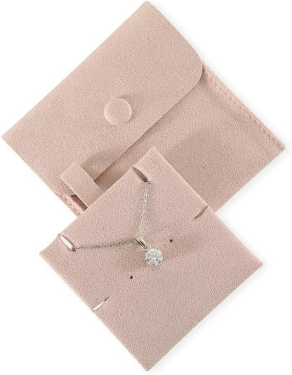 10pc Mini Jewelry Pouch For Necklace Stud Earring，Travel Jewlery Box Case Storage, Small Ring Boxes Pouches Bags Organizer For Women (Pink)