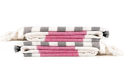 Cotton Turkish Beach Towel with Towels Oversized 36"x72" Pool Absorbent Extra Large Quick Dry Sand Travel Towel (Rosé Obsidian, 2 Pack)