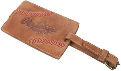 Rawlings Baseball Stitch Luggage Tags Tan