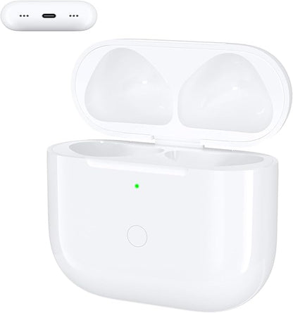 Wireless Charging Case for AirPod 4, White Replacement Charger Case Compatible with Air Pod 4th Generation Type-C Port AirPods 4th Gen Case with Fast Pairing Sync, Earbuds Not Included