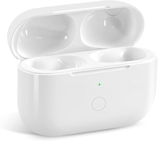 Wireless Charging Case Replacement Compatible with AirPod Pro 1st & 2nd Generation, Air Pod Pro 1 2 Charger Case with Bluetooth Pairing Sync Button, White