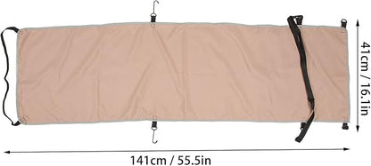 Ergonomic Adjustable Foot and Heel Hammock Cover, Comfort Airplane Footrest, Adjustable Portable Air Plane Flying Travel Foot Rest for Outdoor Travel Bus (Khaki)