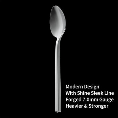 Alata Cube 20-Piece Forged Silverware Set Stainless Steel Flatware Set,Service for 4,Matte Satin Polished Cutlery Set,Dishwasher Safe