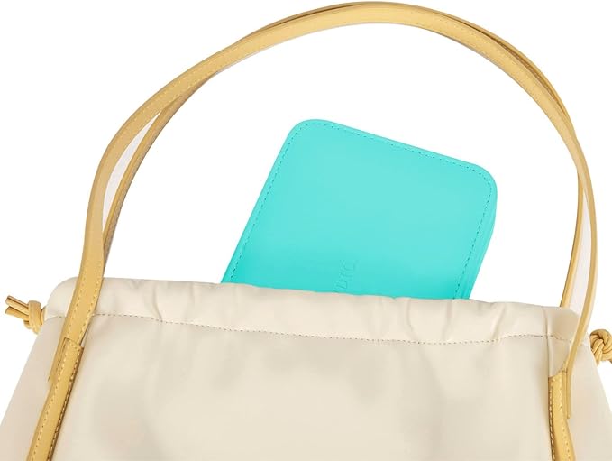 LANDICI Small Jewelry Box for Women Girls, PU Leather Travel Jewelry Organizer Case, Portable Jewellery Storage Holder Display for Ring Earrings Necklace Bracelet Bangle Watch Men Kids Gift, Lake Blue