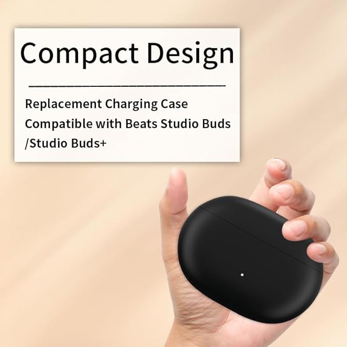 Charging Case Replacement Compatible with Beats Studio Buds/Buds +, Charger Case with Bluetooth Pairing Sync Button & 660mAh Built-in Battery (Not Include Earbuds)