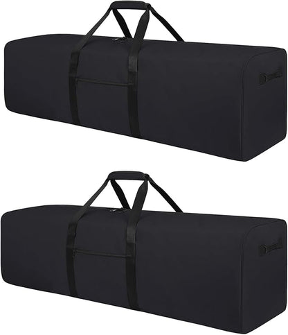 Urbanstand 48 Inch Travel Duffle Bag Extra Large Sport Equipment Duffel Bags with 2-way Lockable Zippers (Black 48inch 2Pack)