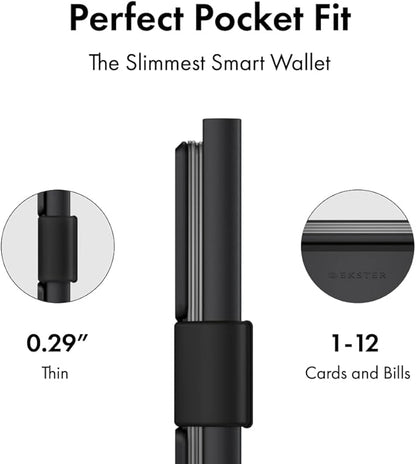 Ekster Aluminum Cardholder Wallet for Men | Metal Wallets with RFID Blocking Layer | Slim & Minimalist Aluminum Wallet with Push Button for Quick Card Access